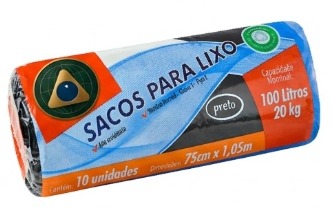Garbage Bag Roll Black 100L