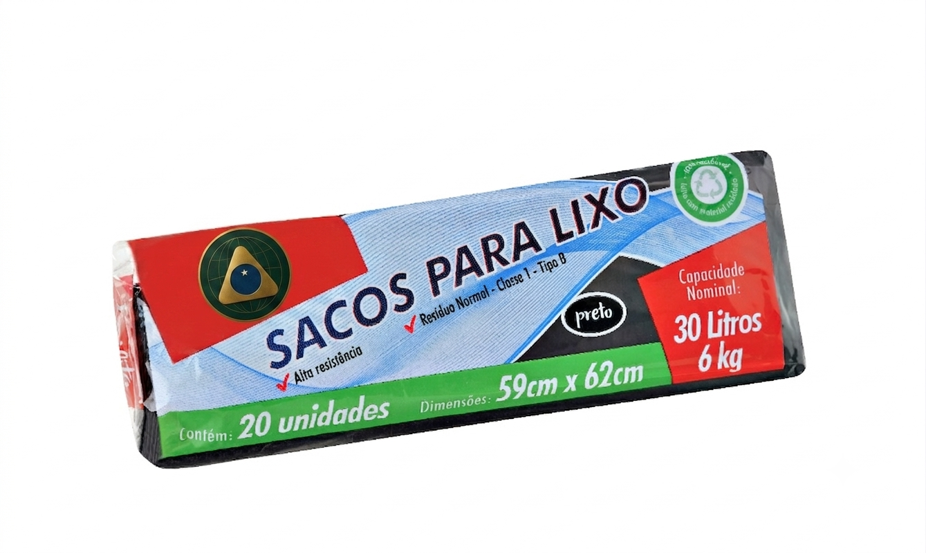 Bolsa Basura Rollo Negro 30L