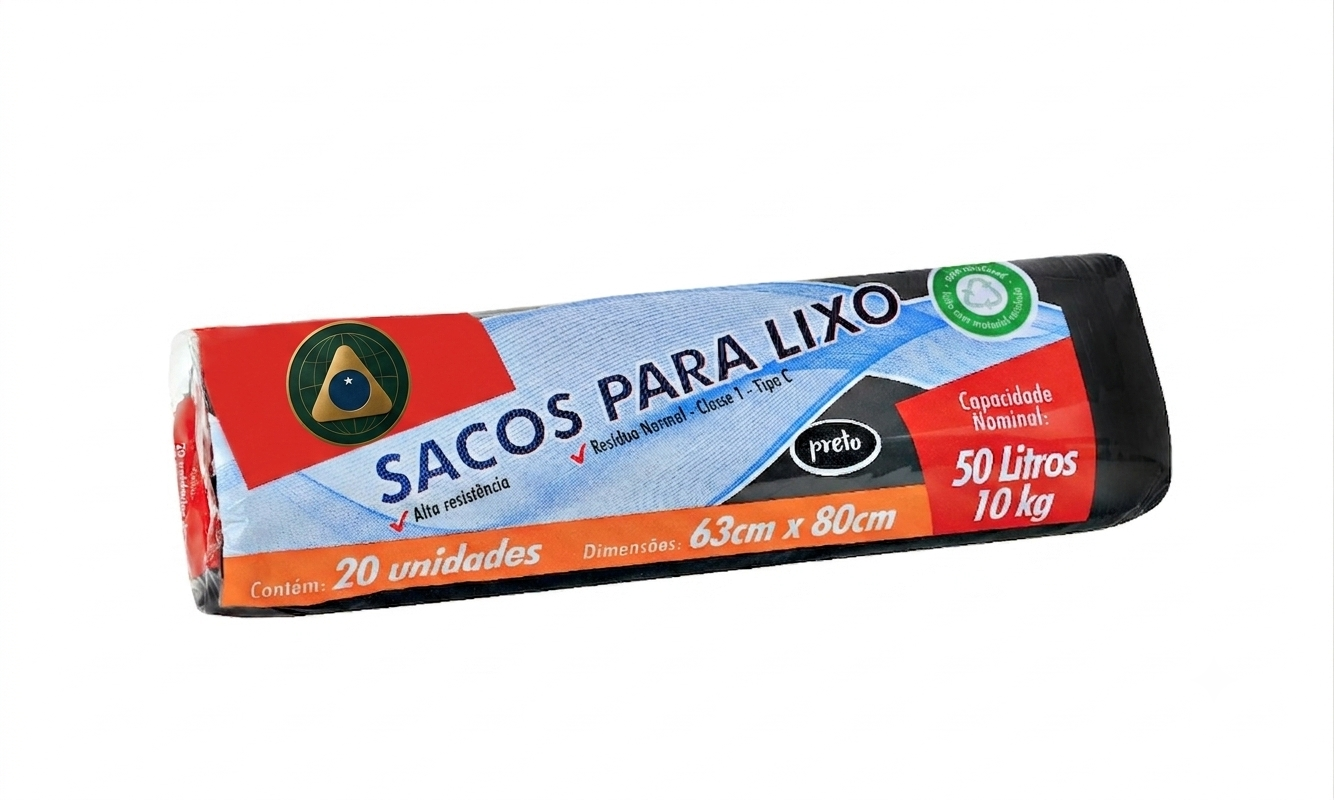 Bolsa Basura Rollo Negro 50L