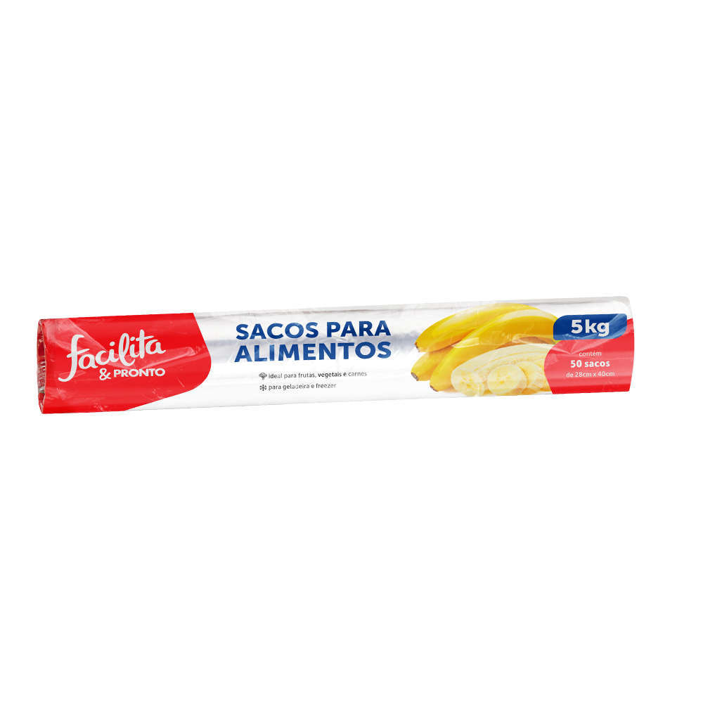 Food Bag 5kg 28 x 40 cm Facilita & Pronto Pack of 50 units