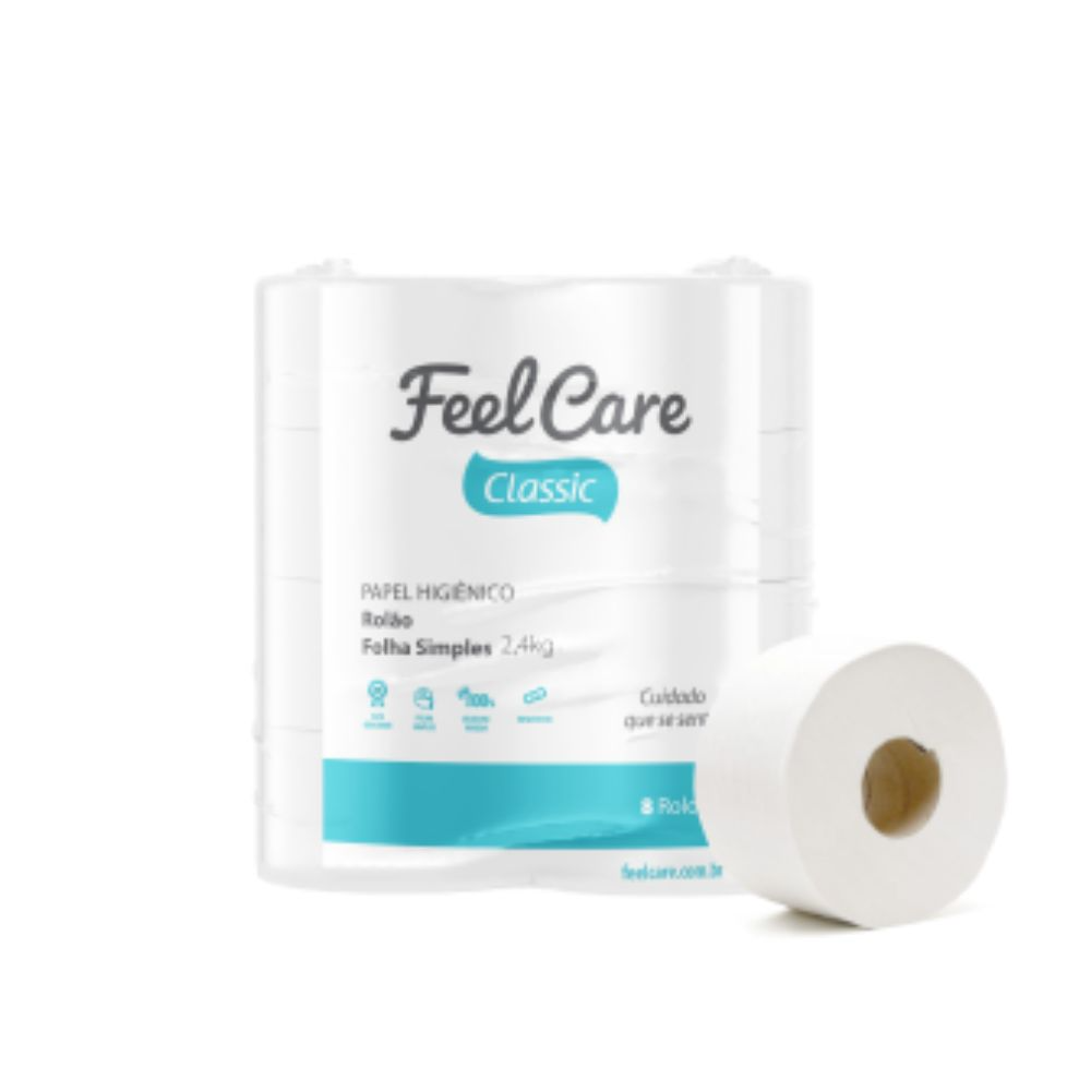 Papel Higiênico Feel Care Classic Rolão Folha Simples