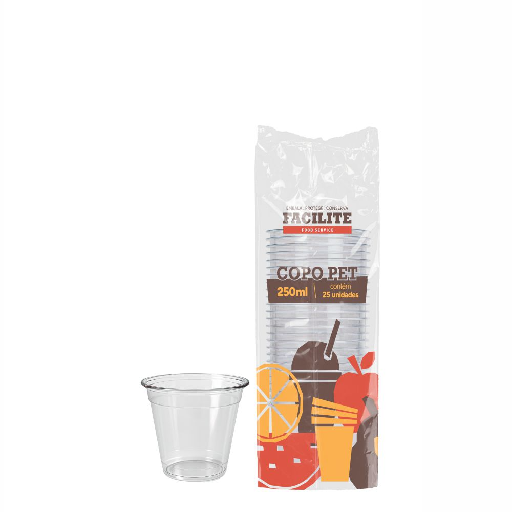 Copo Facilite Food Pet Cristal 250Ml C/25