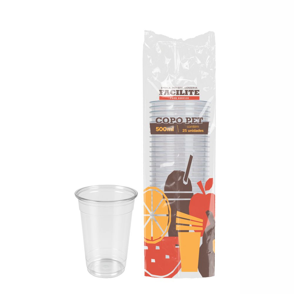 Copo Facilite Food Pet Cristal 500Ml C/25