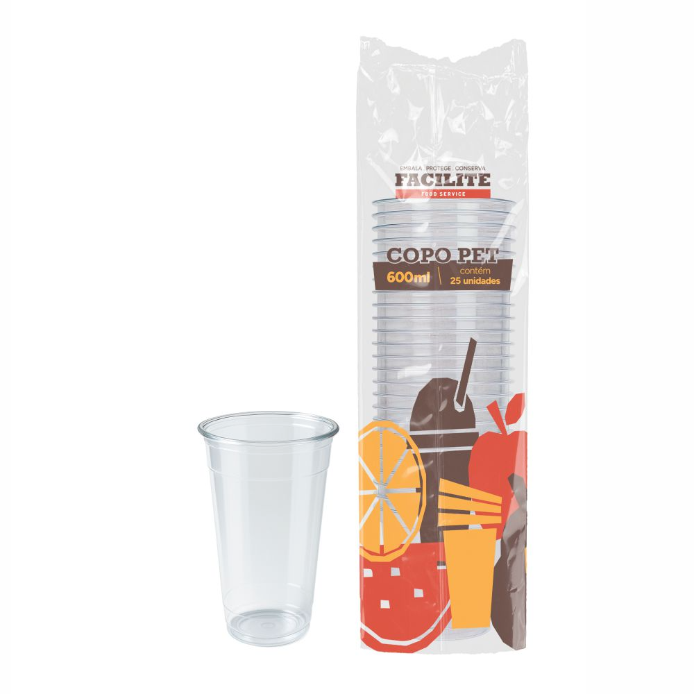 Copo Facilite Food Pet Cristal 600Ml C/25