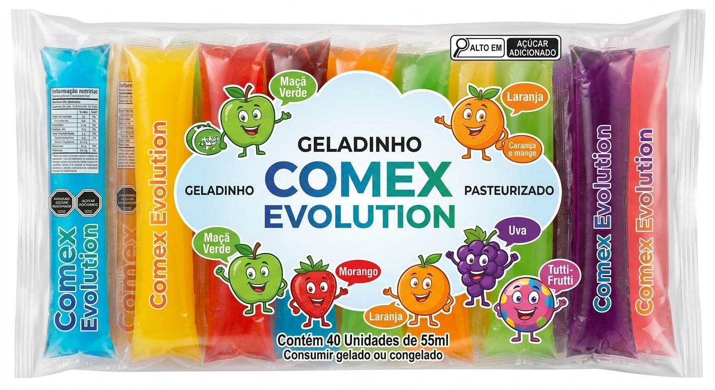Geladinho Gula Fruts Sortido 55ML