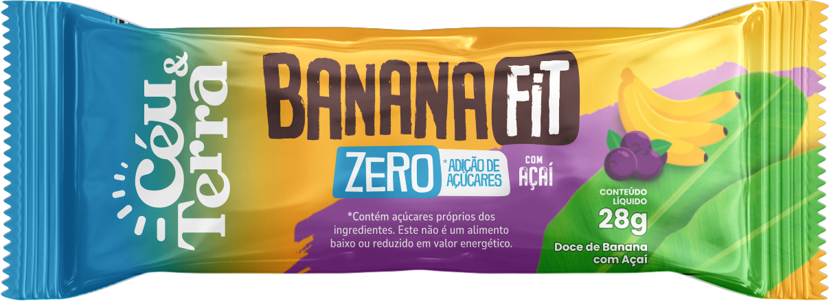 DULCE DE BANANA FIT CON AÇAÍ CIELO Y TIERRA 28G (20 X 12 UNIDADES)