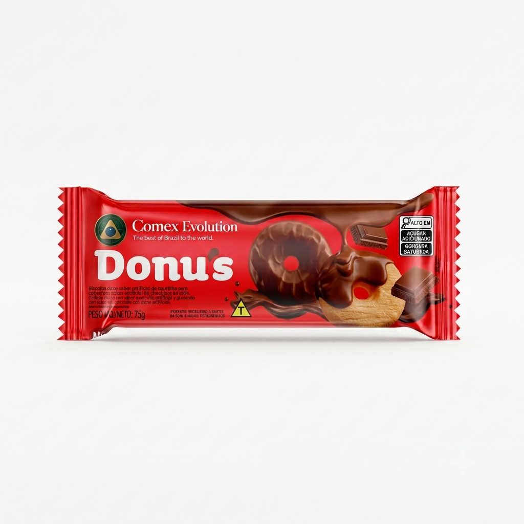 Biscoito Donus Choc Lei 75G