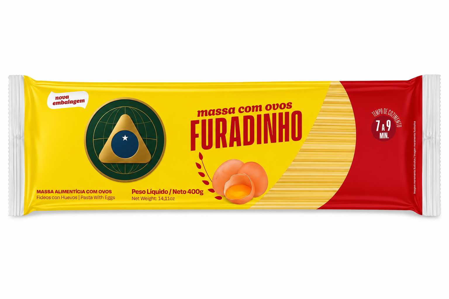 Massa Furadinho Ovos 400G