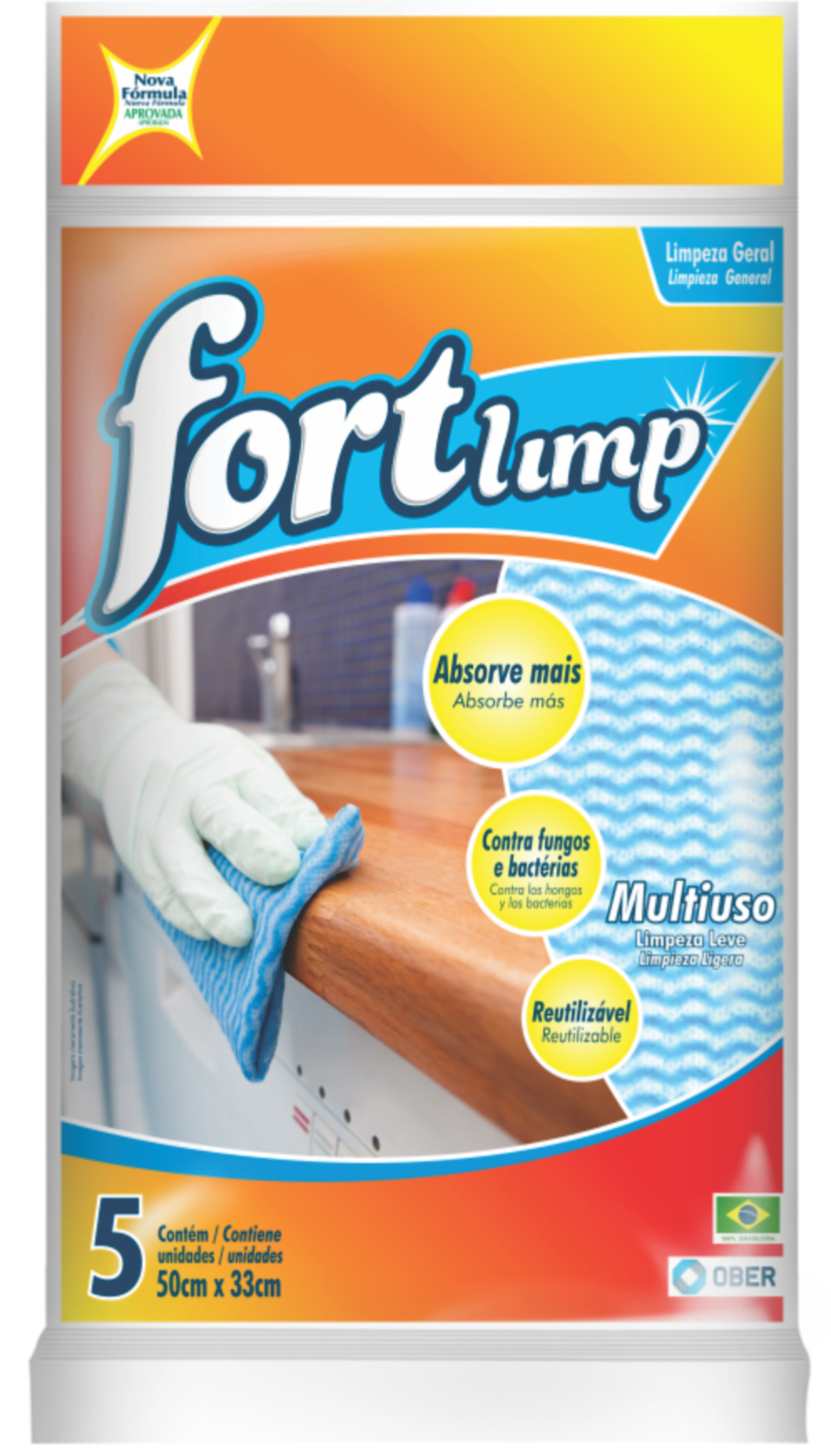 Light Duty Multi-Purpose Sponge Blue Ober Pack of 5 units