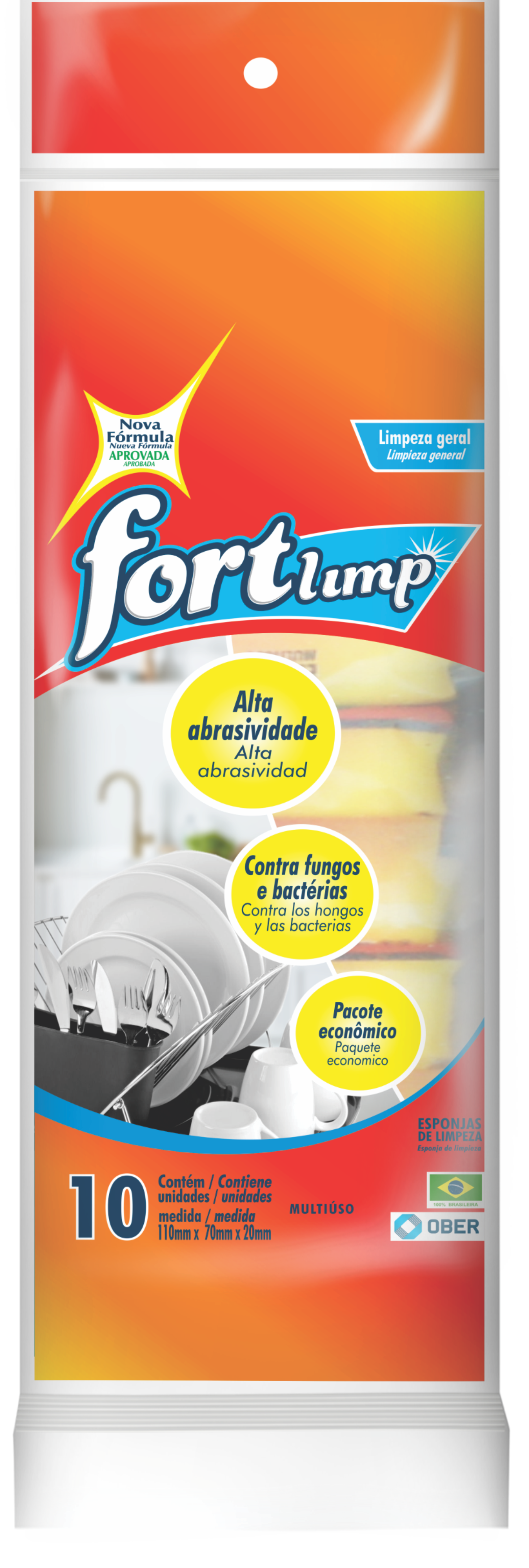 Multi-Purpose Cleaning Sponge Ober Pack of 10 units