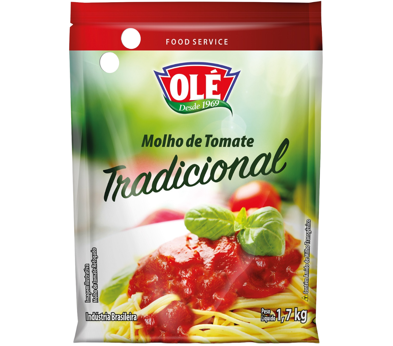 Traditional Tomato Sauce Sachet Olé 1700g Box of 6 units