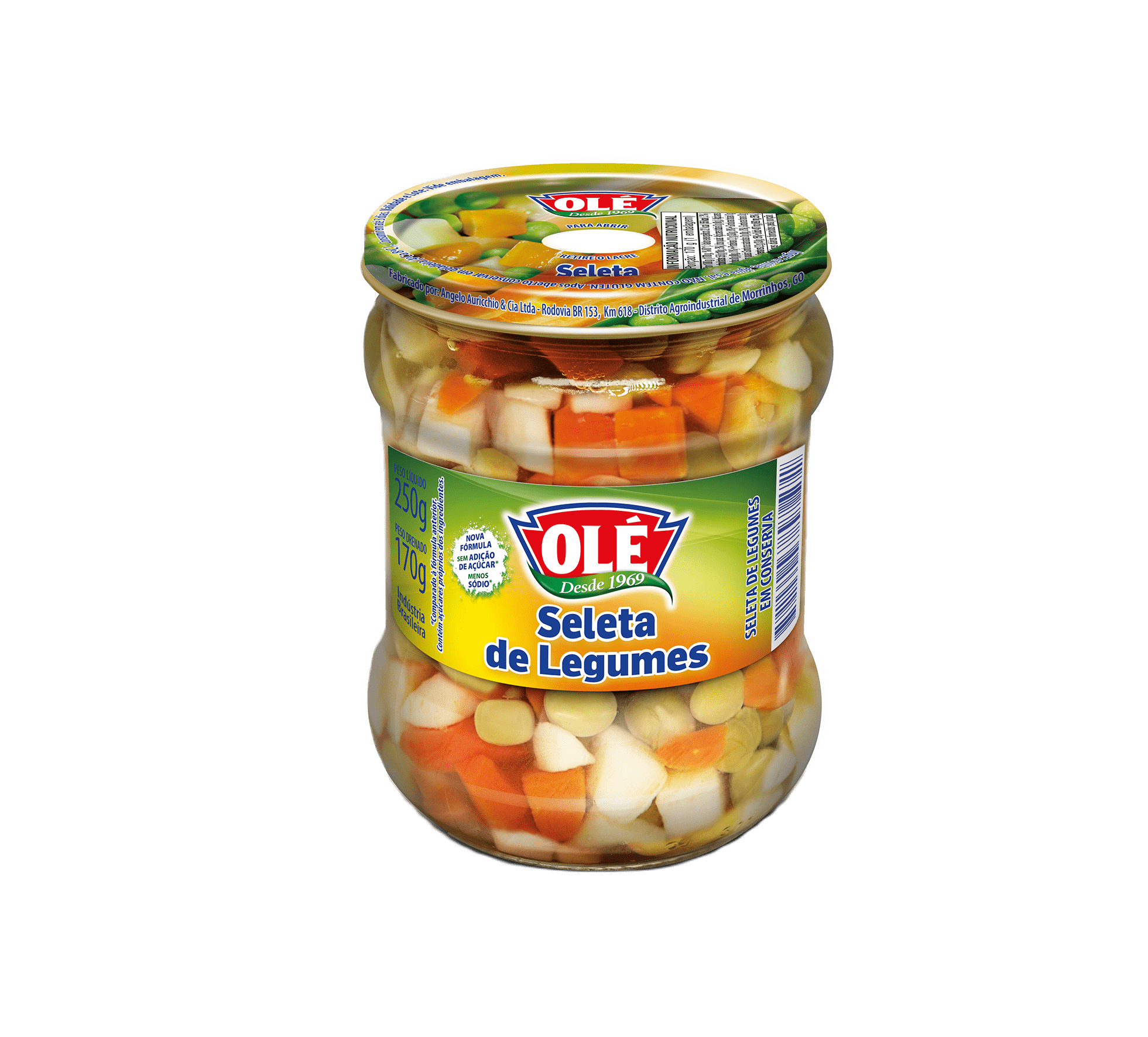 Seleta de Legumes em Vidro Olé 170g Caixa com 12 unidades