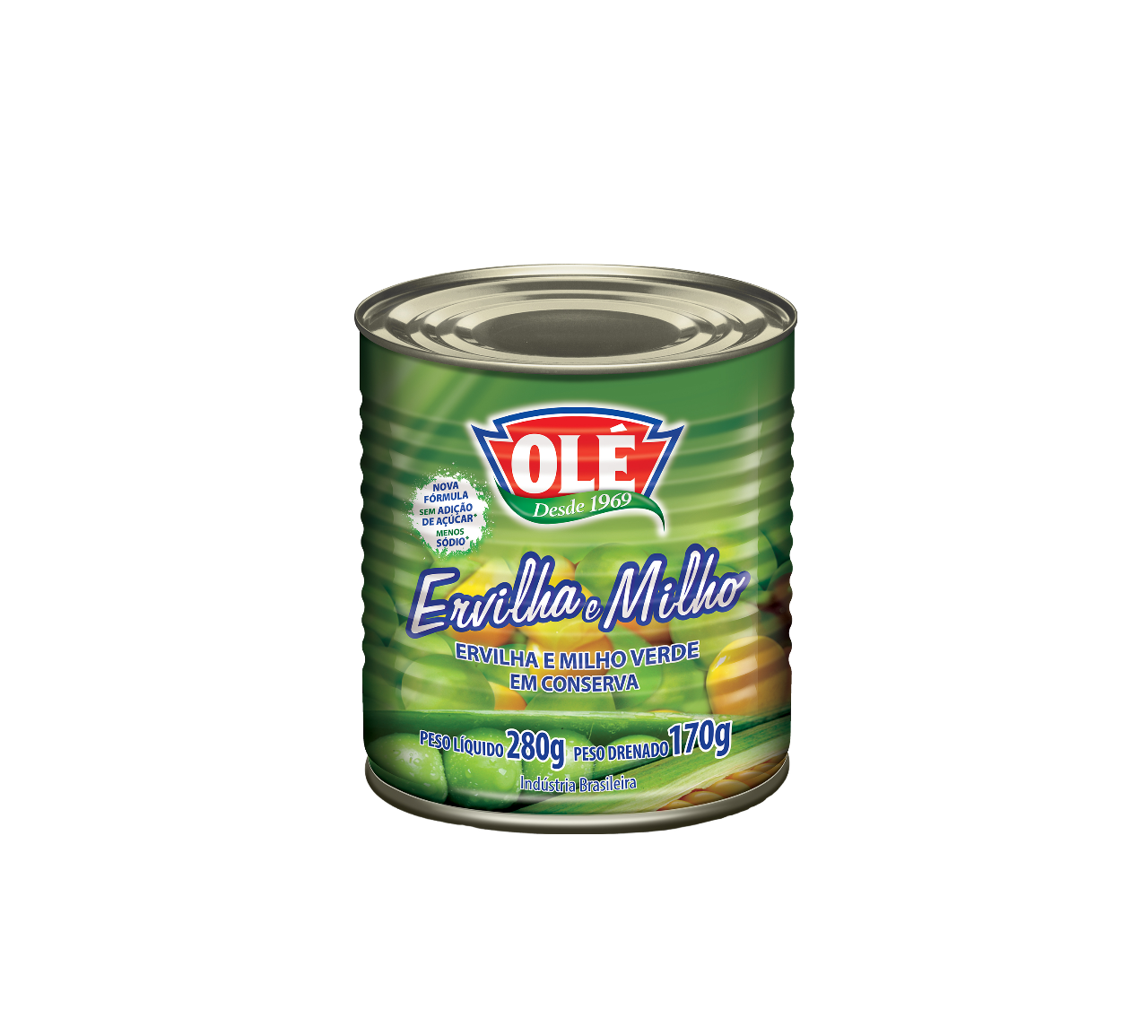 Canned Green Peas and Sweet Corn Olé 170g Box of 24 units