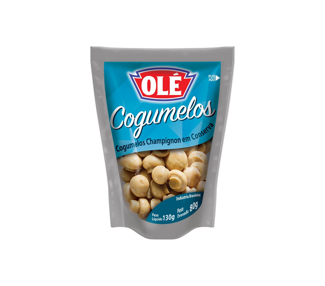 CHAMPIÑONES EN SACHET OLÉ 80G CAJA CON 36 UNIDADES