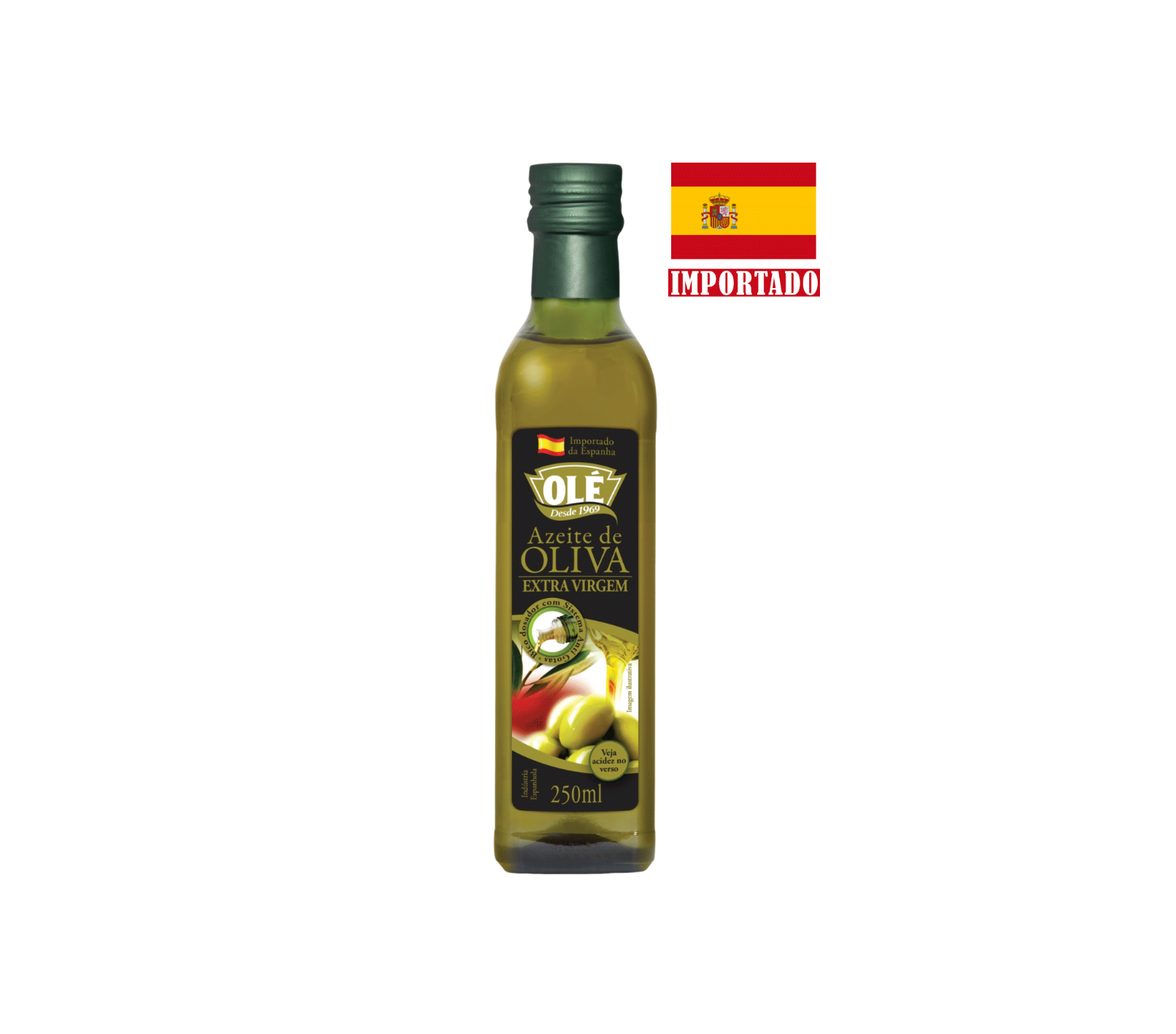 ACEITE DE OLIVA (ESPAÑA) EN FRASCO DE VIDRIO OLÉ 250ML CAJA CON 12 UNIDADES