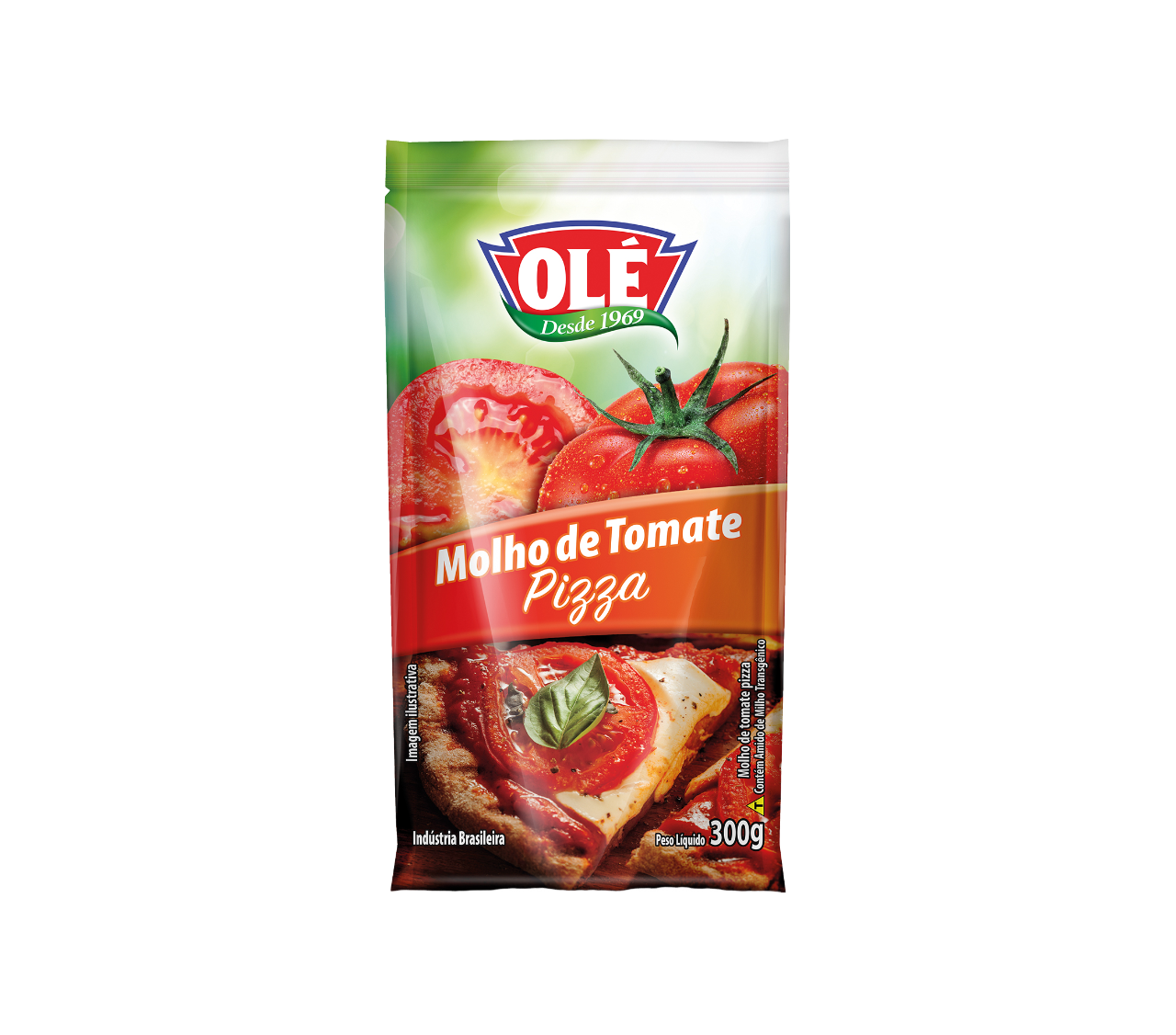 Pizza Flavored Tomato Sauce Sachet Olé 300g Box of 32 units
