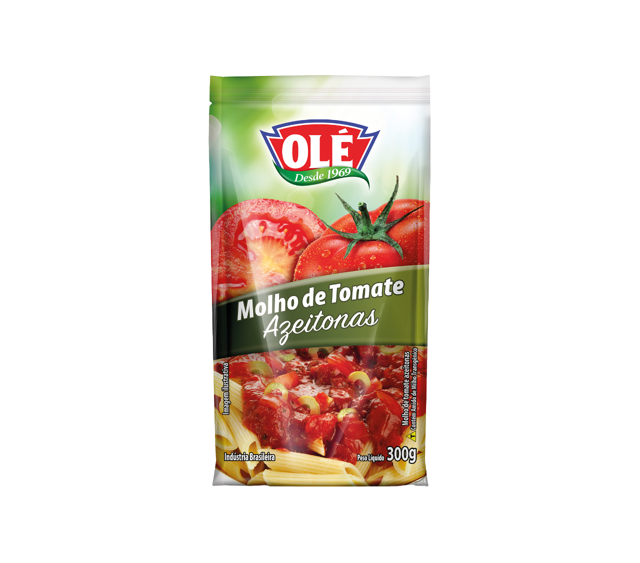 Olive Flavored Tomato Sauce Sachet Olé 300g Box of 32 units