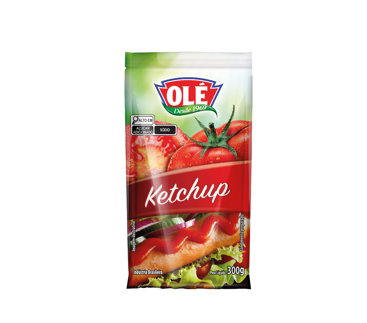 Ketchup Sachet Olé 300g Box of 32 units