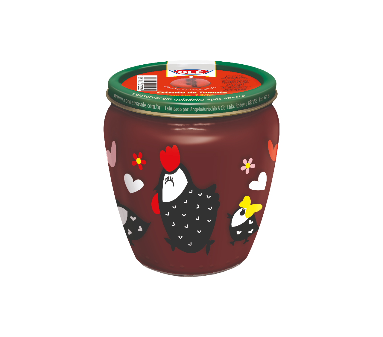 Decorated Tomato Extract in Cup Olé 190g Box of 12 units