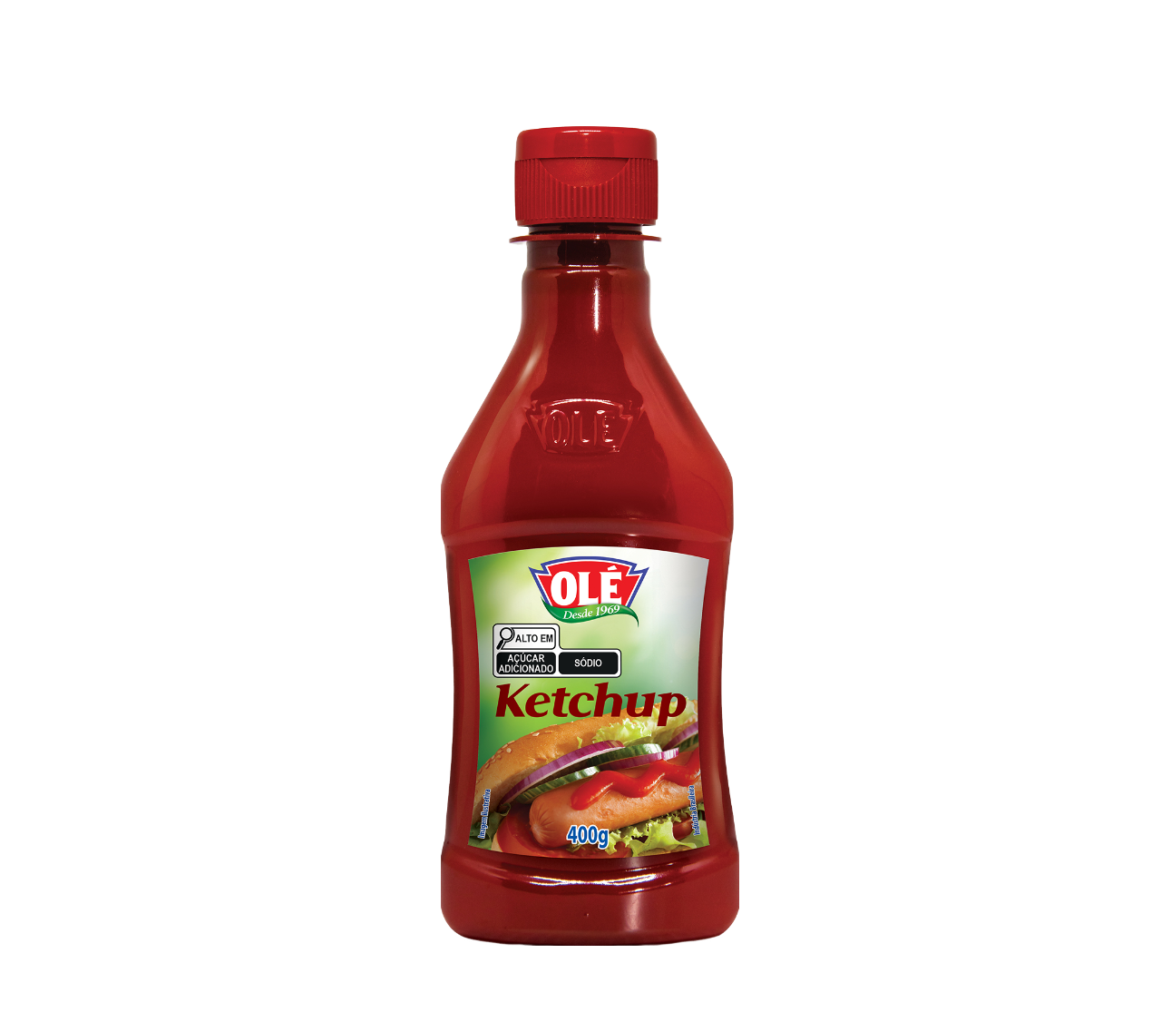 Traditional Ketchup Squeeze Bottle Olé 400g Box of 24 units