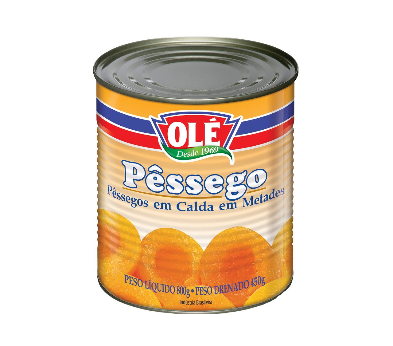 Peach Halves in Can Olé 450g Box of 12 units