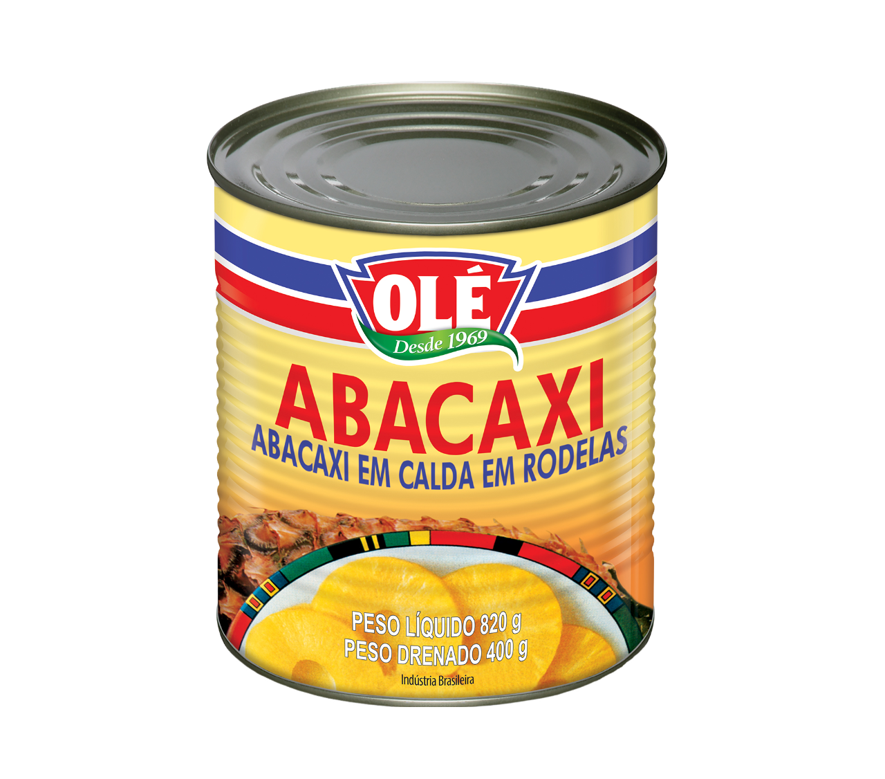 Abacaxi em Rodelas em Lata Olé 400g Caixa com 12 unidades