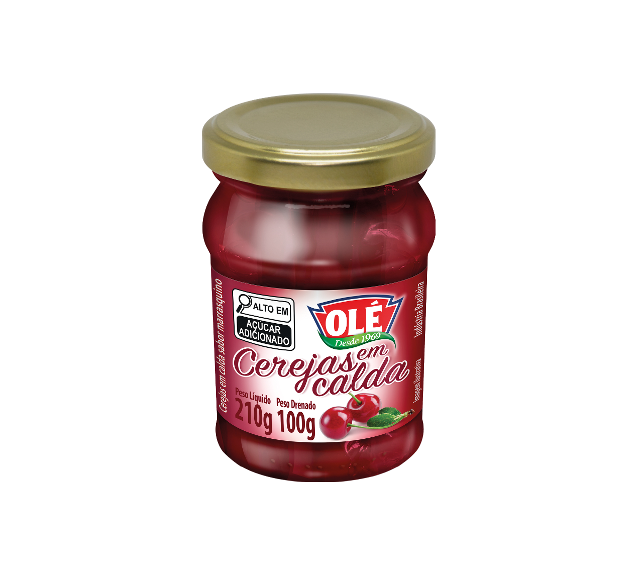Cherries in Syrup in Glass Jar Olé 100g Box of 12 units