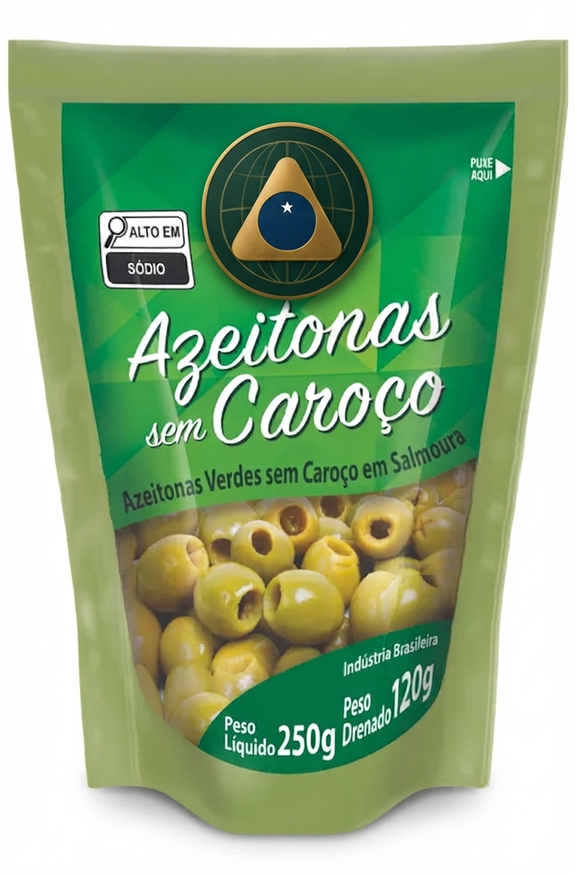 Azeitona Verde Sem Caroço  120G Sachê
