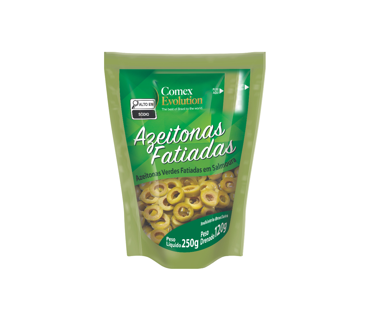 Azeitonas Verde Fatiada 120G Sachê