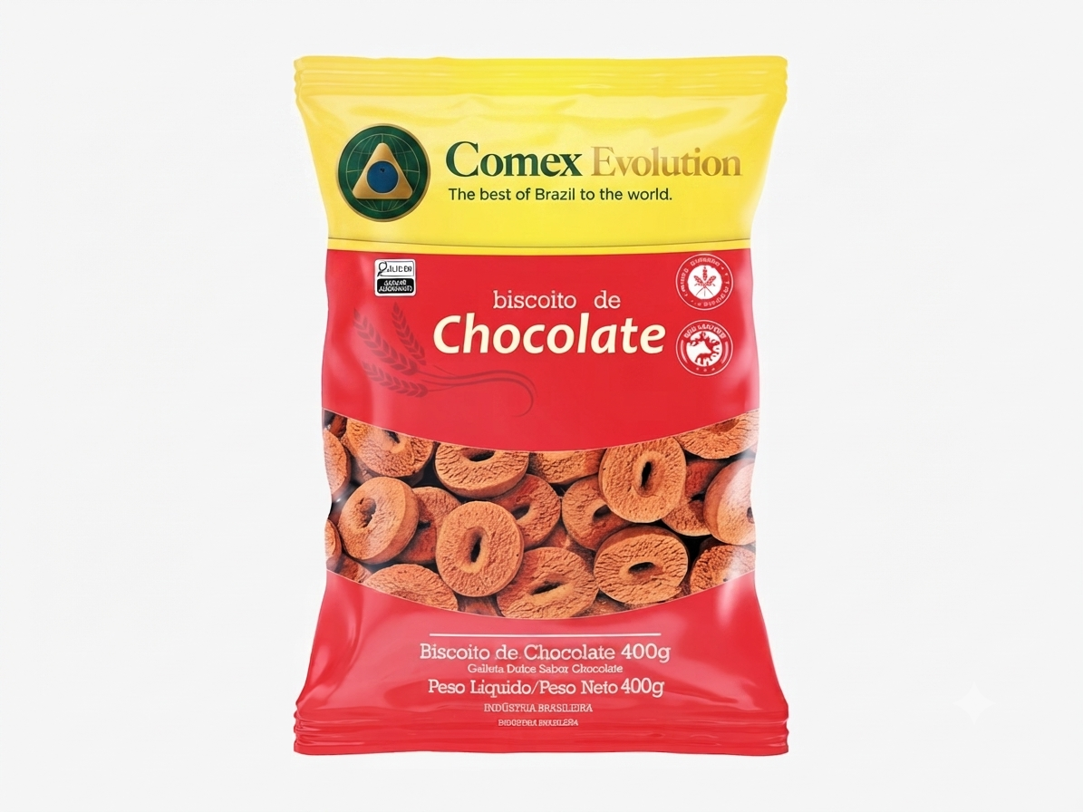 Biscoito Rosca de Chocolate 400 G