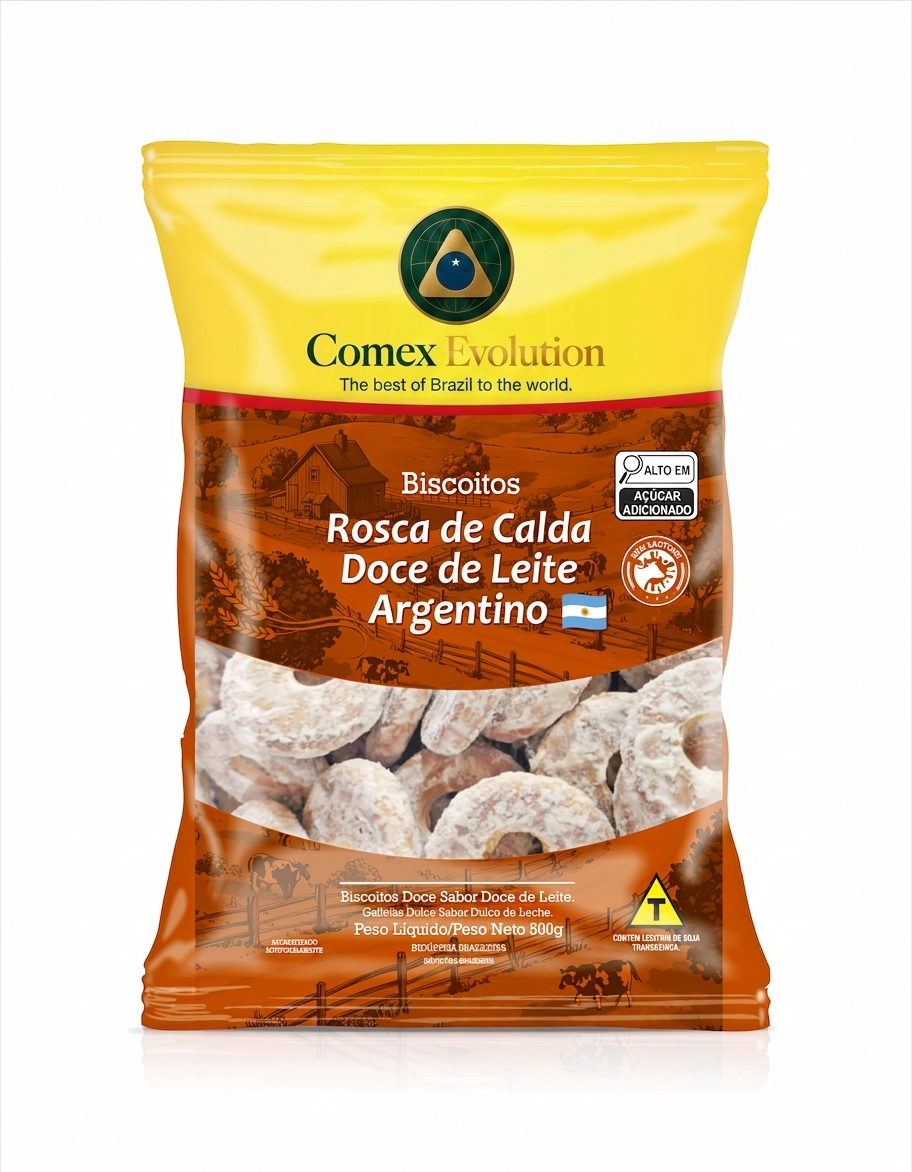 Biscoito Rosca de Calda Doce De Leite Argentino 500 G