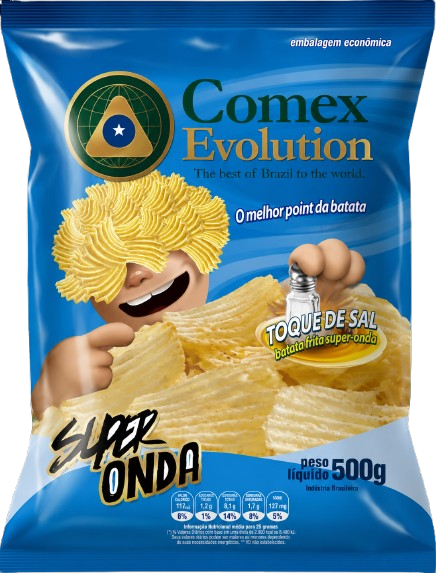 Papa Super Onda Sabor Natural 500G