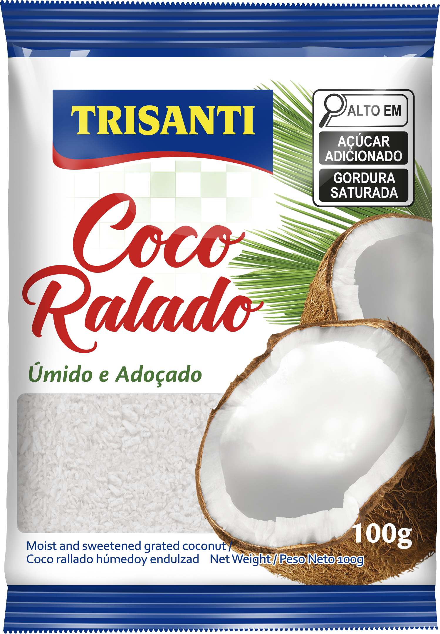 Coco Ralado Adoçado Trisanti 100g