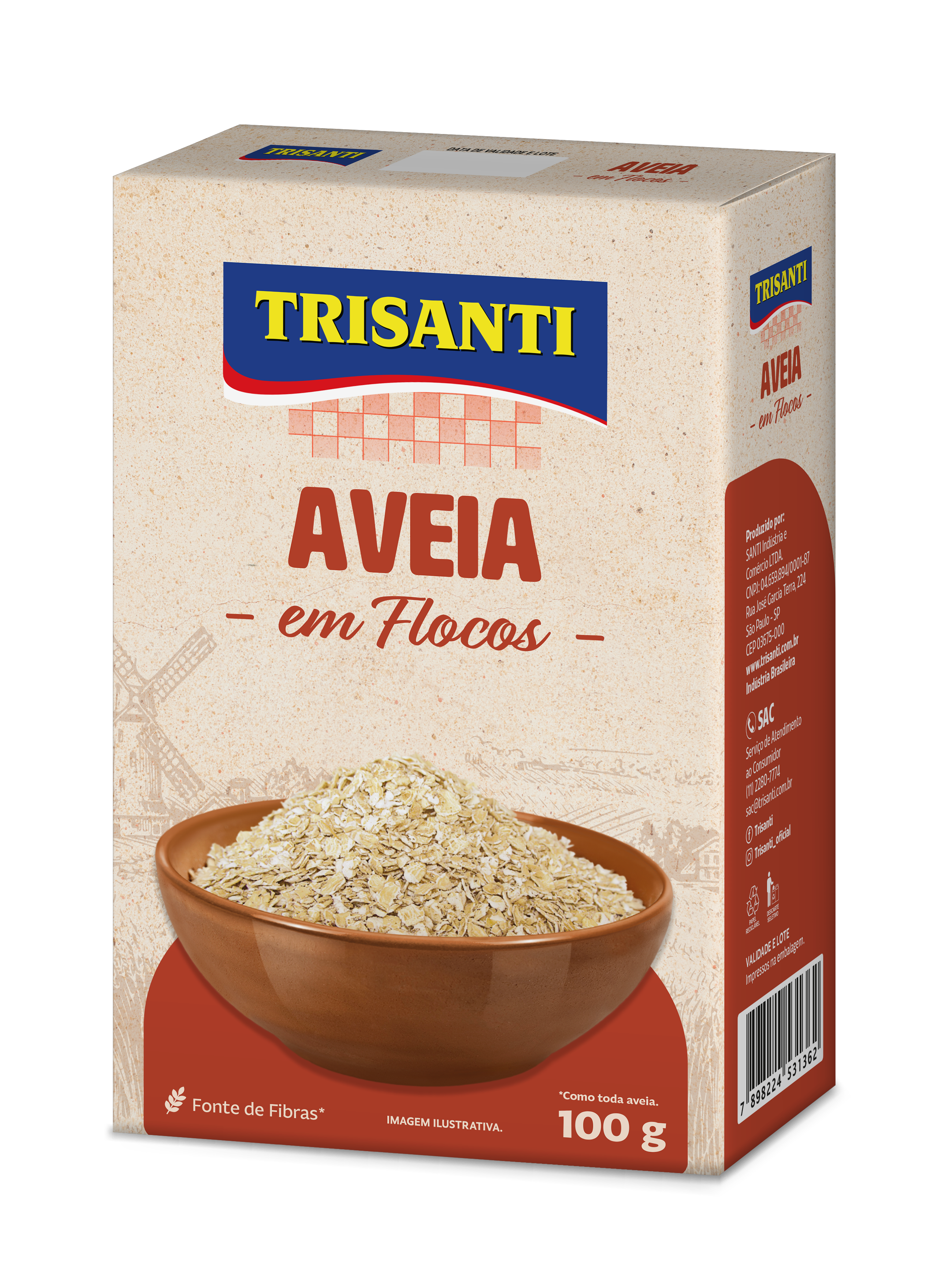 AVENA EN HOJUELAS TRADICIONALES TRISANTI 100G