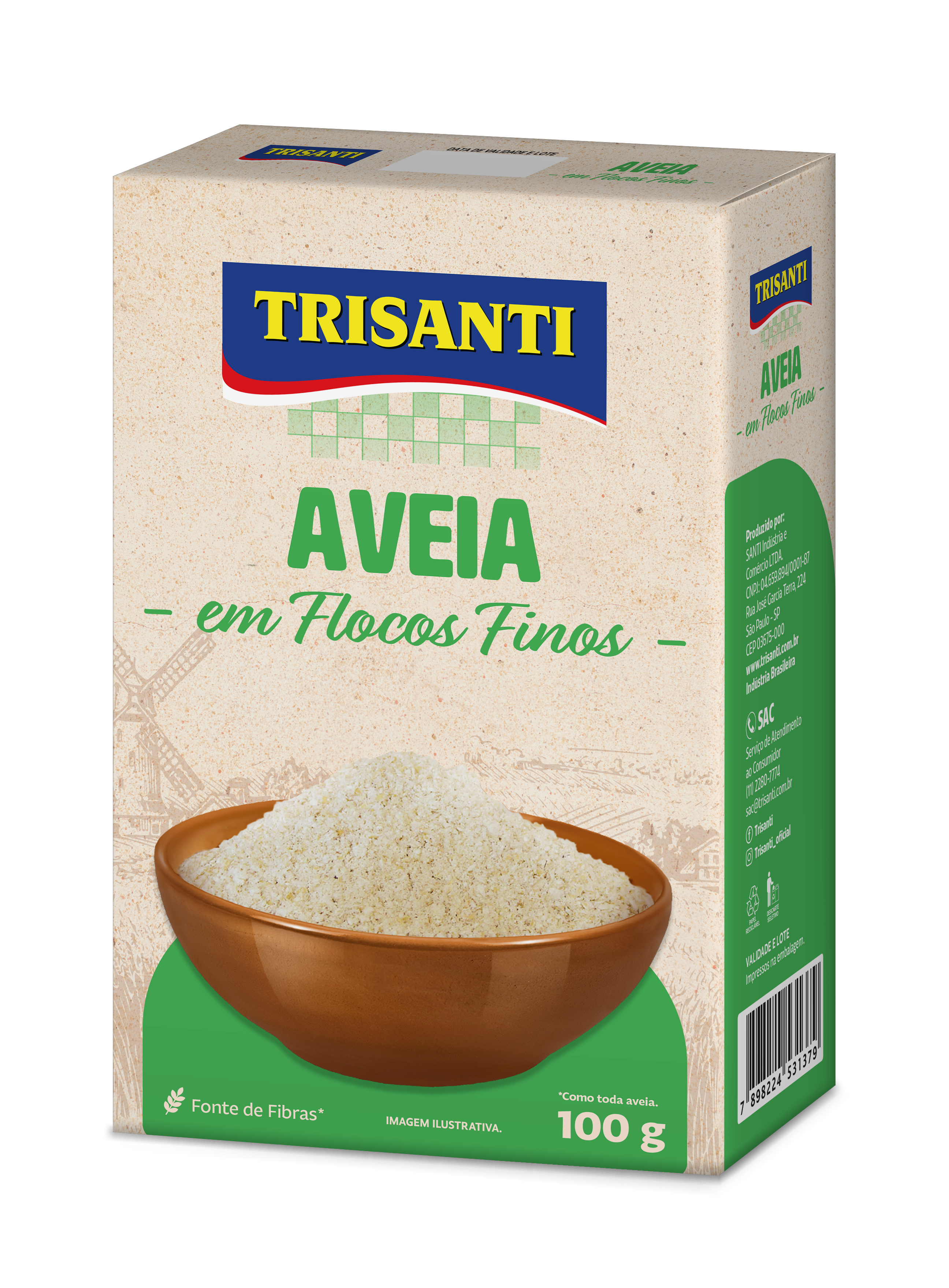 AVENA EN HOJUELAS FINAS TRISANTI 100G