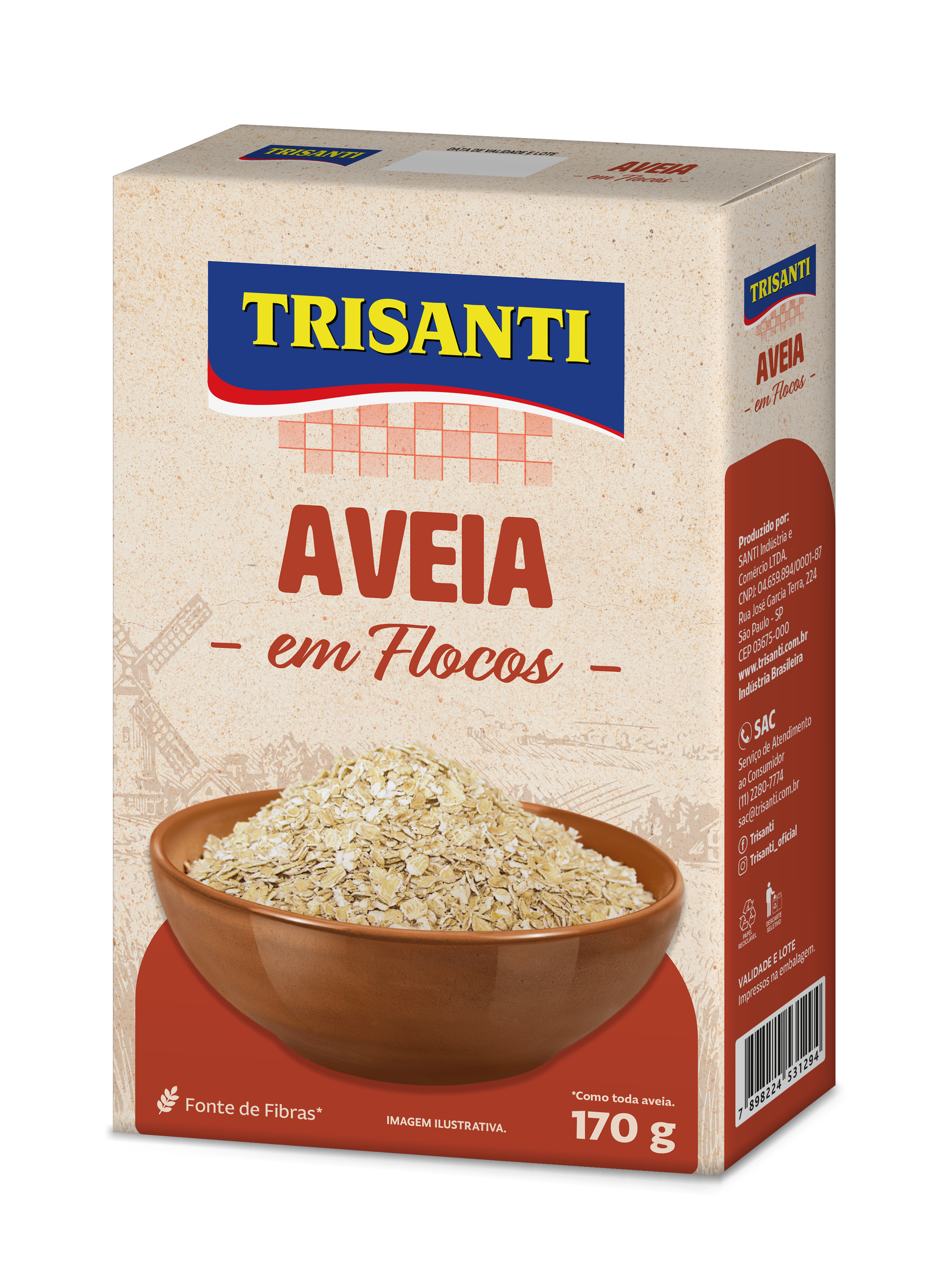 AVENA EN HOJUELAS TRADICIONALES TRISANTI 170G