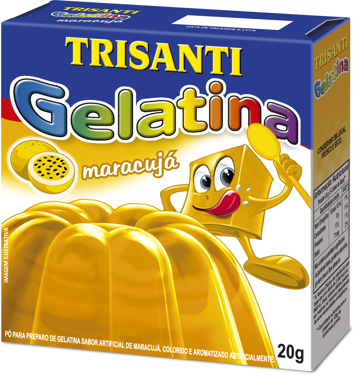GELATINA SABOR MARACUYÁ TRISANTI 20G