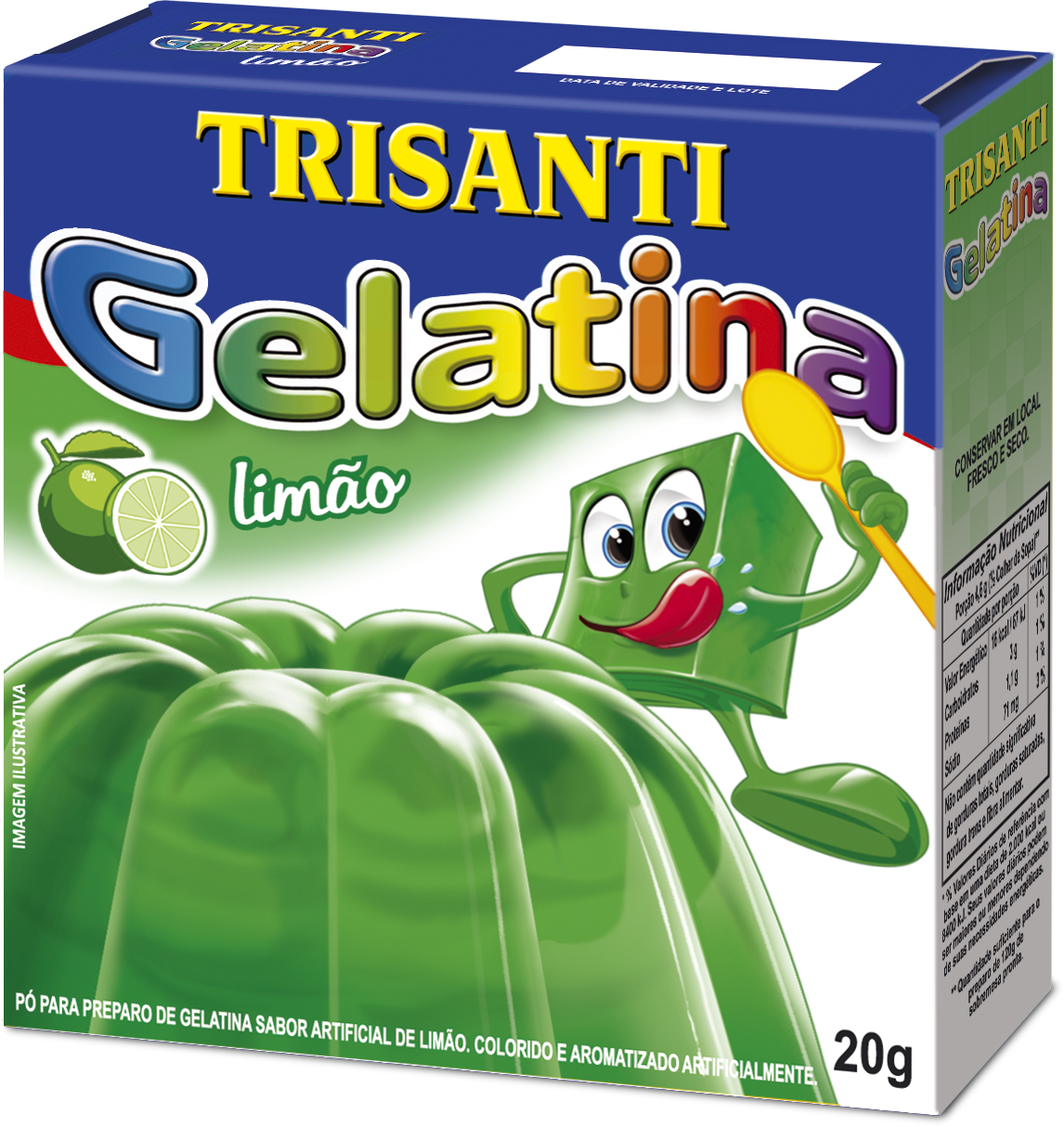 GELATINA SABOR LIMÓN TRISANTI 20G