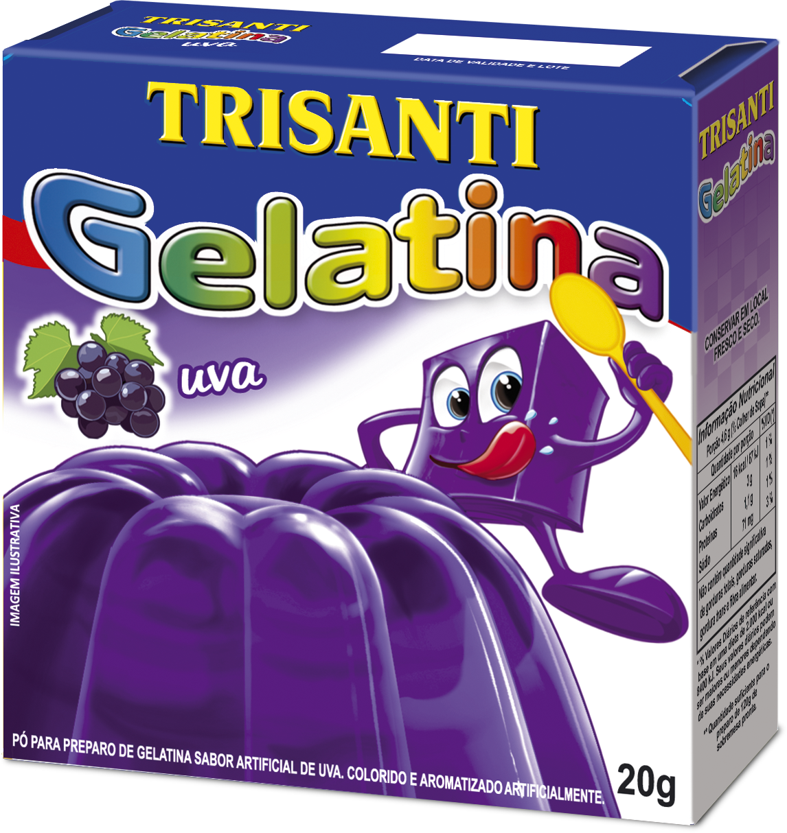 GELATINA SABOR UVA TRISANTI 20G