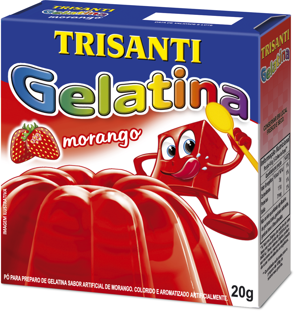 GELATINA SABOR FRESA TRISANTI 20G
