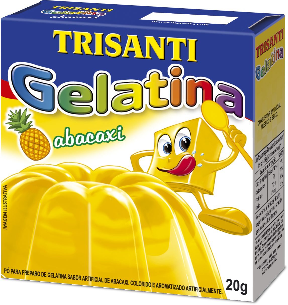 GELATINA SABOR PIÑA TRISANTI 20G
