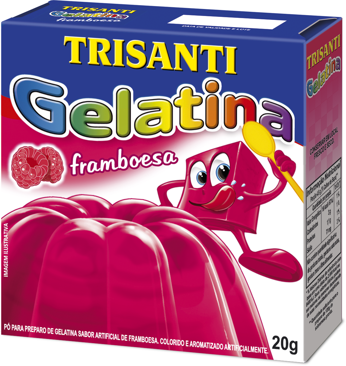 GELATINA SABOR FRAMBUESA TRISANTI 20G