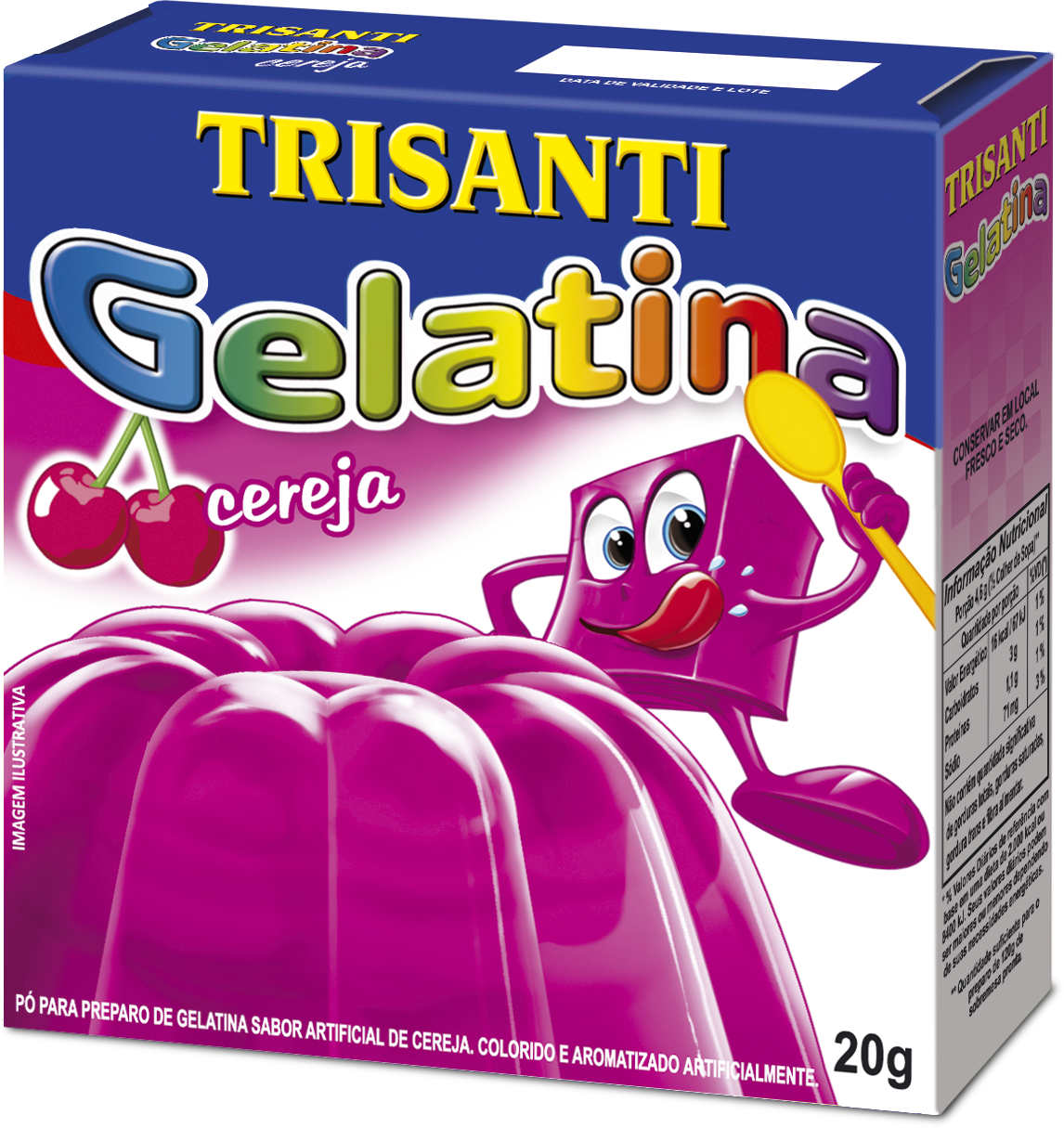 GELATINA SABOR CEREZA TRISANTI 20G