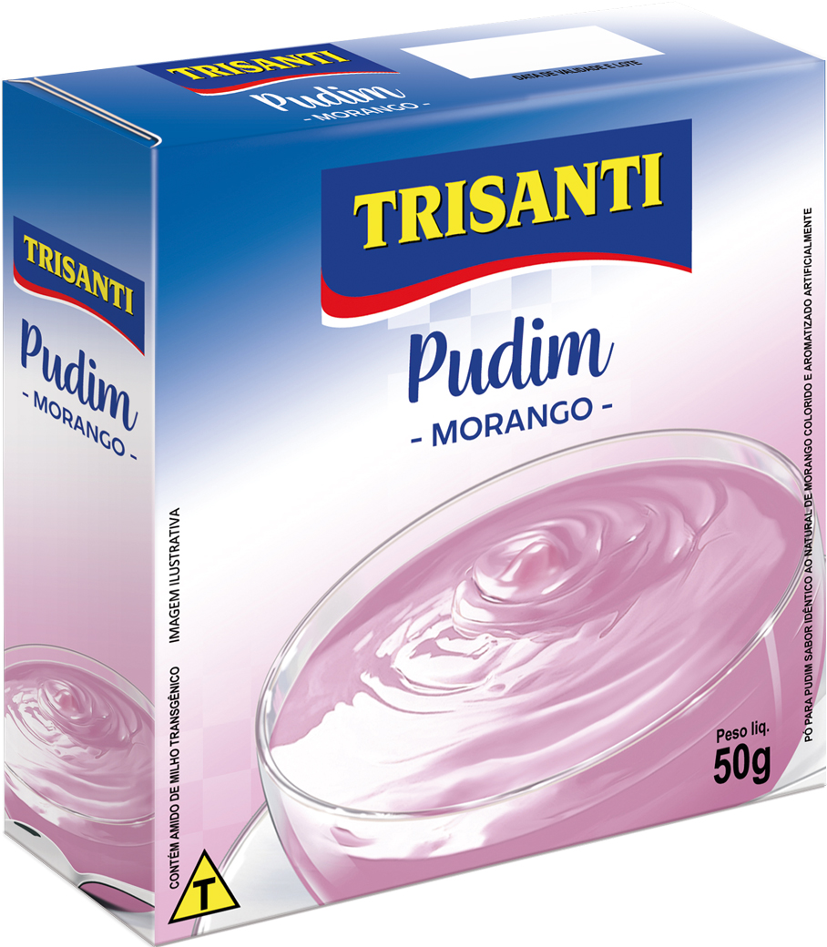 Pudim Sabor Morango Trisanti 50g