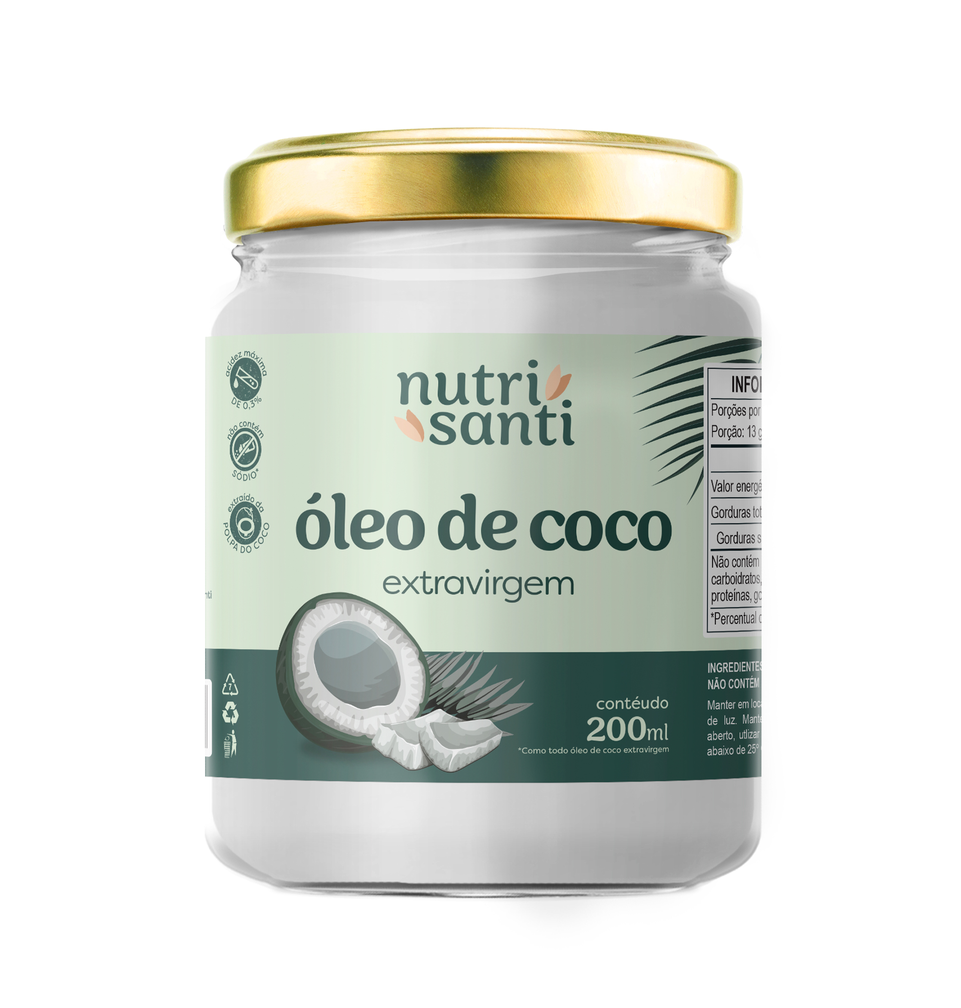ACEITE DE COCO EXTRA VIRGEN (PULPA) TRISANTI 200ML