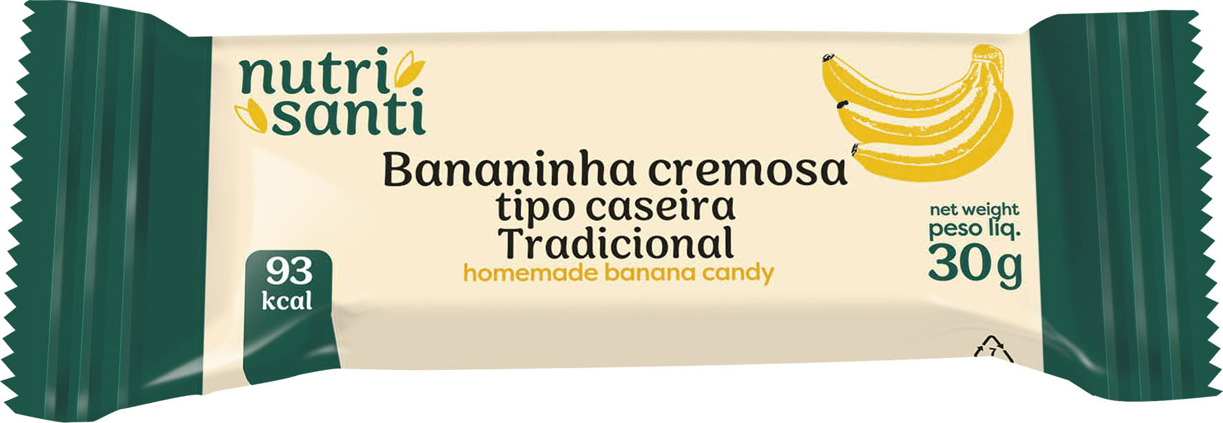 Pounch Bananinha Cremosa Tradicional Trisanti 30g