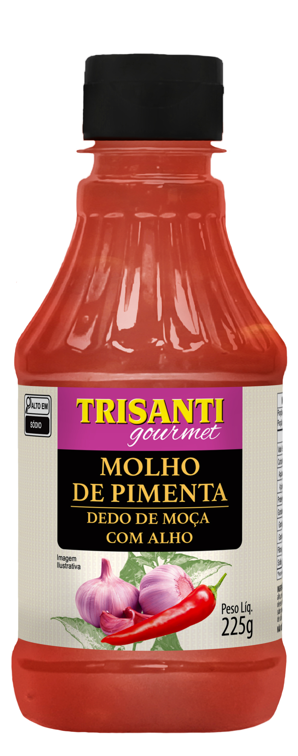 SALSA DE AJÍ DEDO DE MOÇA CON AJO TRISANTI 225G