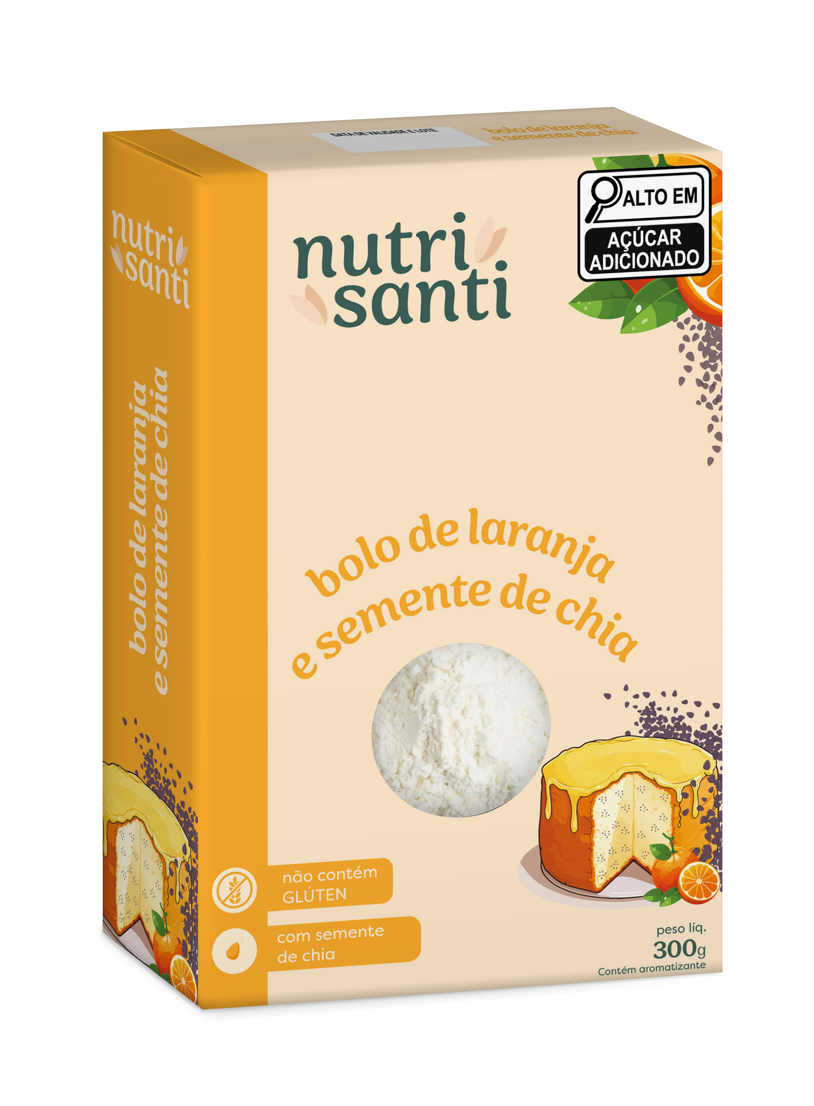 Bolo de Laranja com Semente de Chia Trisanti 300g