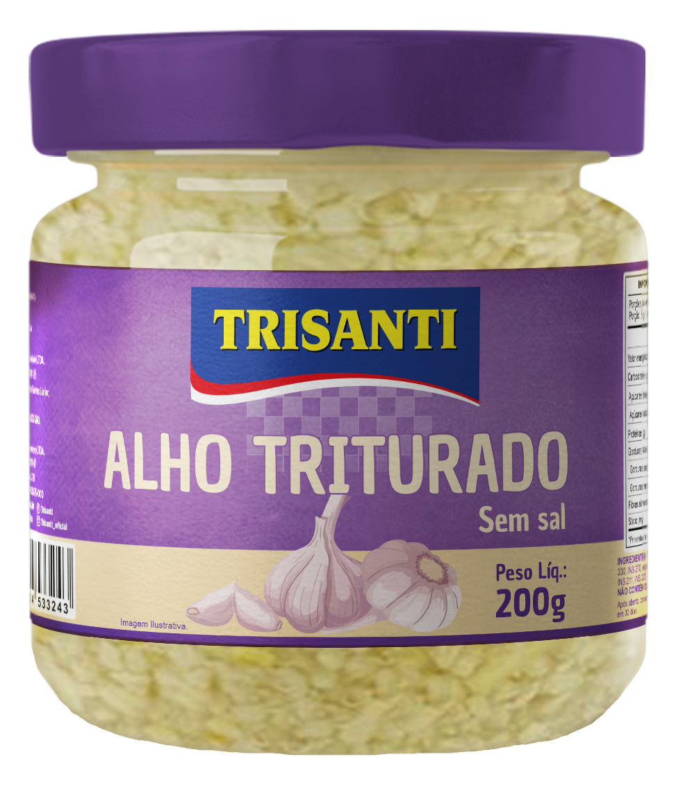 Alho Triturado Sem Sal Trisanti 200g