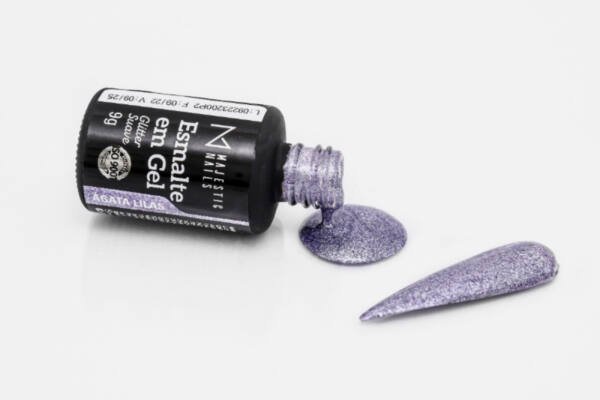 Esmalte Em Gel Glitter Ágata Lilás 9g – Majestic Nails